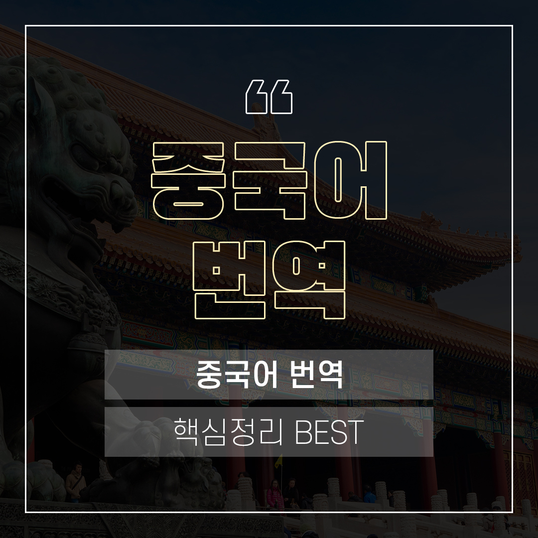 중국어번역 핵심정리 BEST